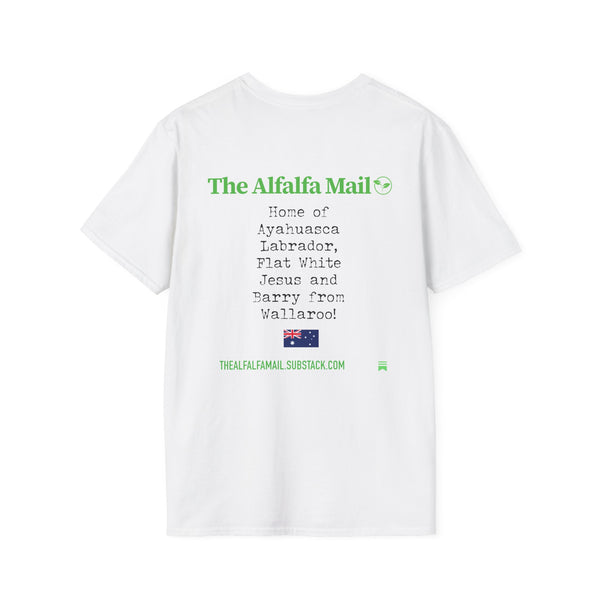 Ayahuasca Labrador Graphic T-Shirt — 'The Alfalfa Mail’ on Substack